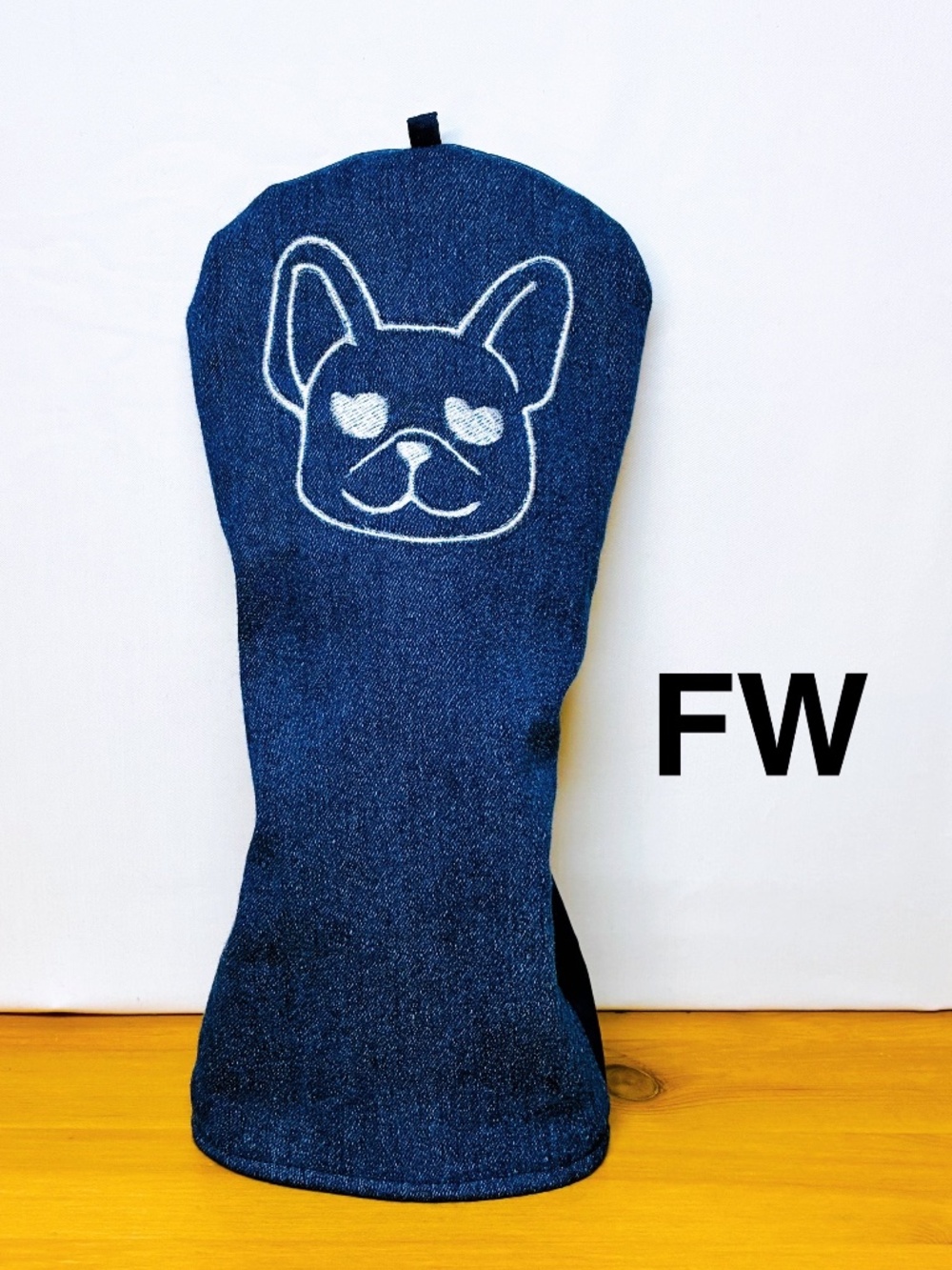Golf Fairway wood Head Cover Denim Jeans Handmade By Shizu